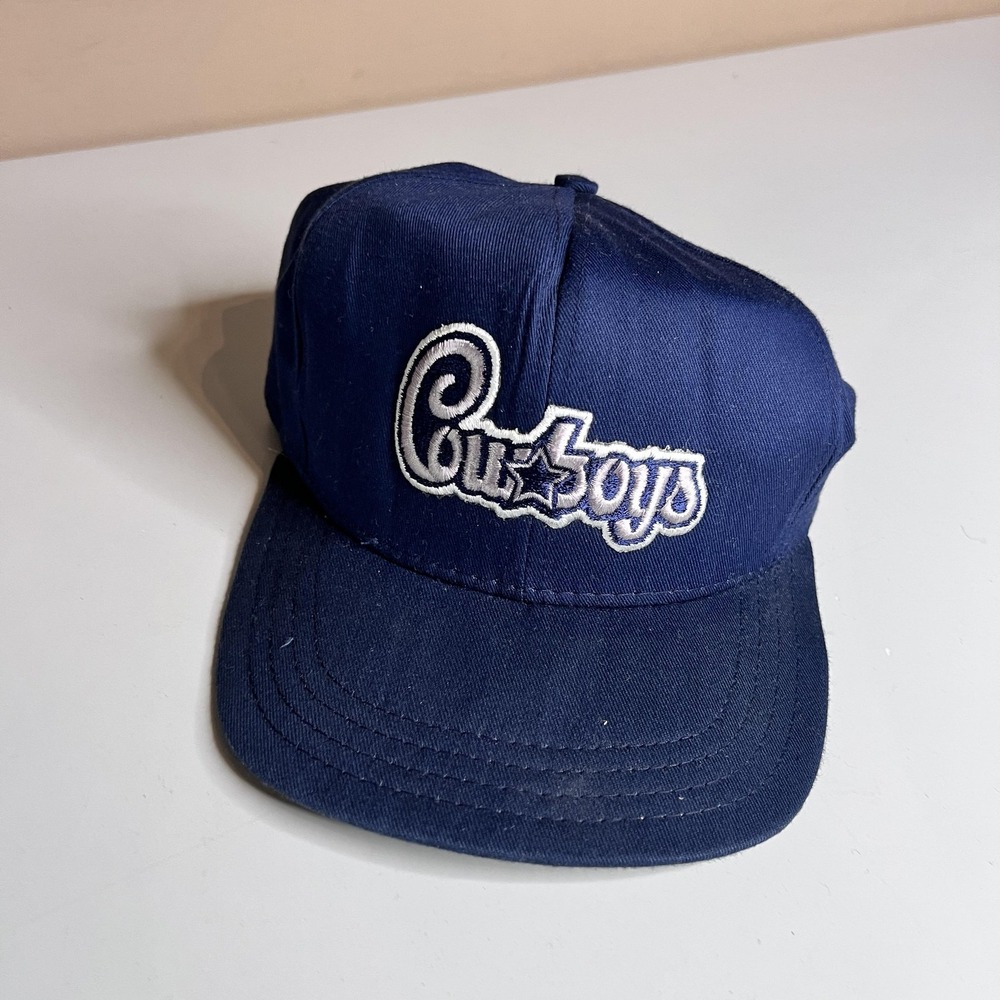 Vintage Dallas Cowboys Hat‎ Cap Snap Back Mens Large Blue NFL Football AJD 90s